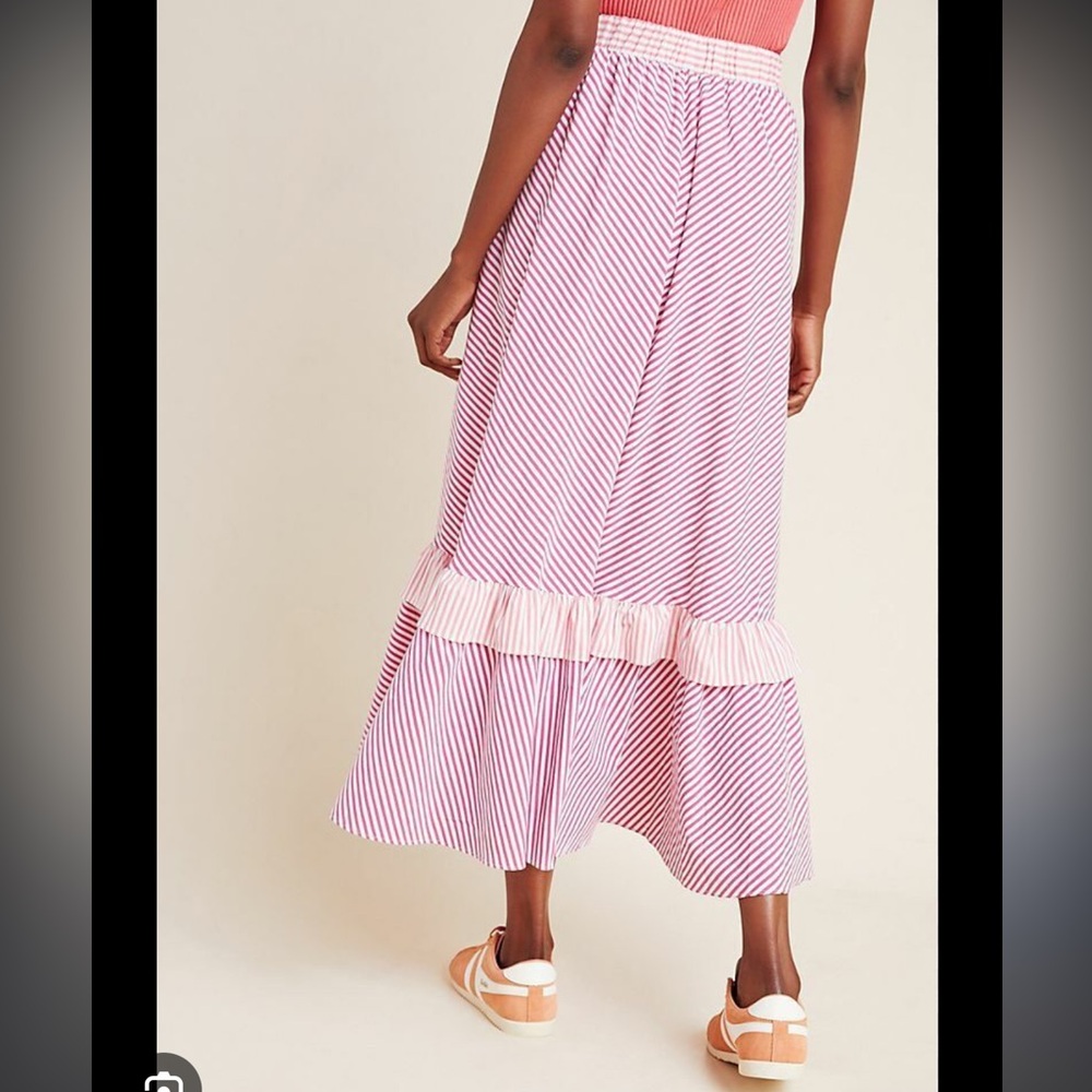 Anthropologie Maeve striped ruffle penny skirt - Picture 2 of 6